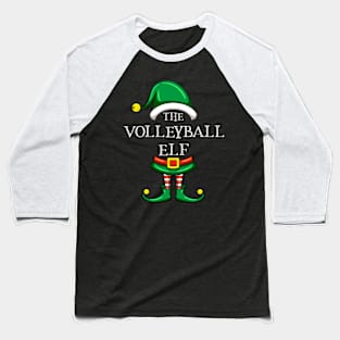 The Volleyball Elf Matching Family Christmas Pajama Baseball T-Shirt